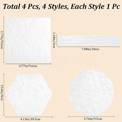4Pcs 4 Styles Acrylic Color Palette Boards ODIS-CN0001-03-1
