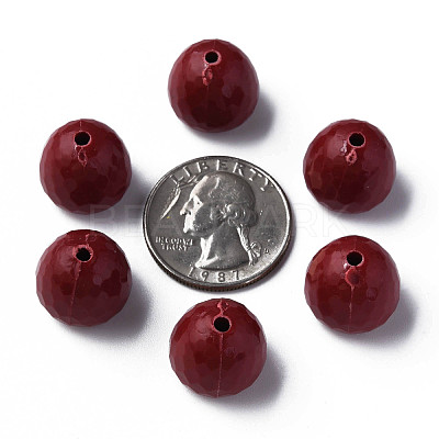Opaque Acrylic Beads MACR-S373-10A-A01-1