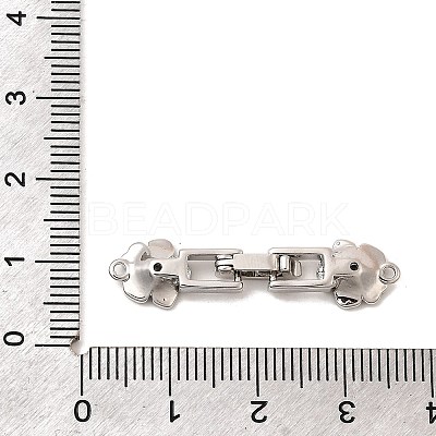 Brass Micro Pave Clear Cubic Zirconia Fold Over Clasps KK-C075-32P-1