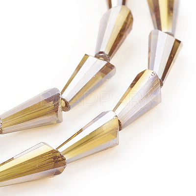 Electroplate Glass Beads Strands EGLA-Q033-M-1