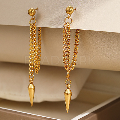 304 Stainless Steel Dangle Stud Earrings WGF9E4F-01-1