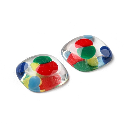 Transparent Epoxy Resin Cabochons CRES-A053-12-1