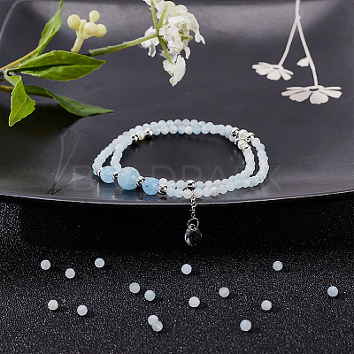 2 Strands Natural Aquamarine Beads Strands G-OC0005-41-1