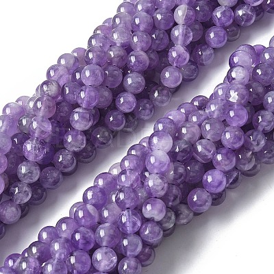 Natural Amethyst Beads Strands X-G-M445-8MM-01A-1