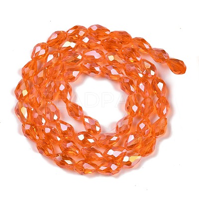 Transparent Electroplate Glass Beads Strands X-EGLA-N013-T10mm-B09-1