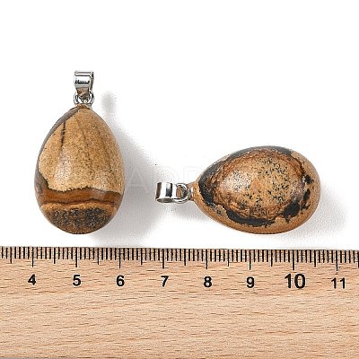 Natural Picture Jasper Pendants GG-K002-08A-04-1