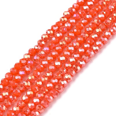 Electroplate Glass Beads Strands EGLA-A044-P1mm-B03-1