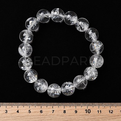 Natural Quartz Crystal Round Beads Stretch Bracelets for Women BJEW-L712-B03-12mm-1