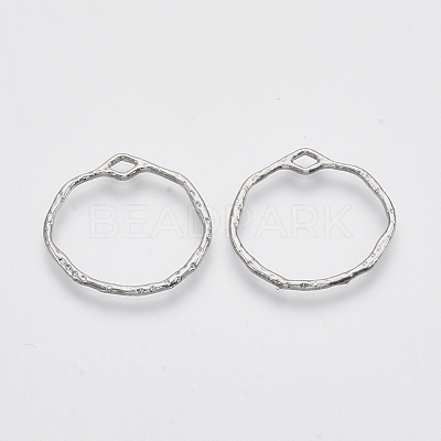 Alloy Open Back Bezel Pendants X-PALLOY-S121-82C-P-1