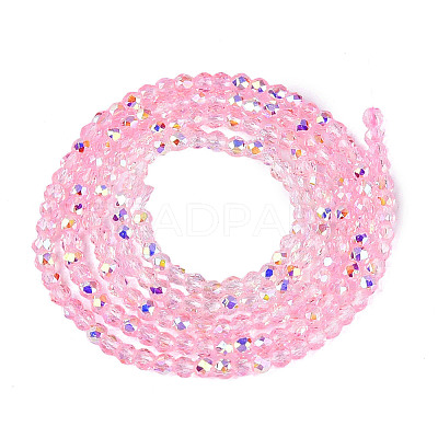 Transparent Glass Beads Strands EGLA-N028-01A-A11-1