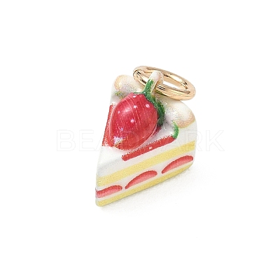 Spray Painted Brass Charms KK-CBAEB58-02C-1