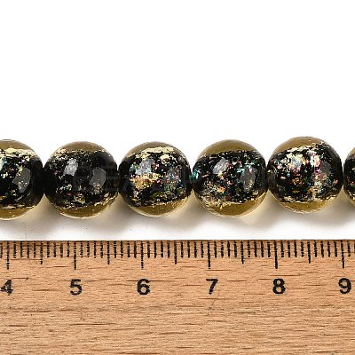 Handmade Dichroic Foil Glass Beads Strands DICH-U001-06K-1