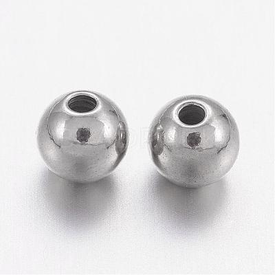 Tarnish Resistant 201 Stainless Steel Beads STAS-R033-4mm-1
