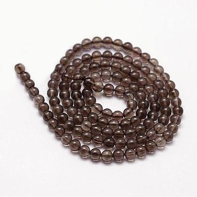 Natural Smoky Quartz Beads Strands G-N0195-02-2mm-1