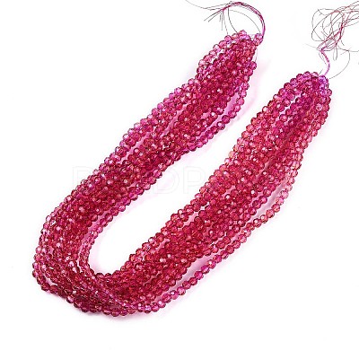Baking Paint Transparent Glass Beads Strands DGLA-A035-T4mm-A03-1