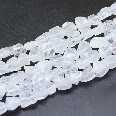 Raw Rough Natural Quartz Crystal Beads Strands G-I279-B12-1