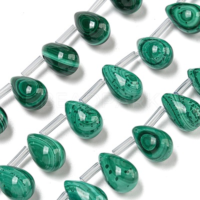 Natural Malachlite Beads Strands G-Q185-A01-02-1