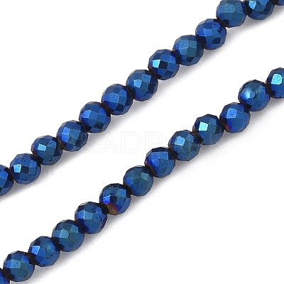Electroplate Synthetic Magnetic Hematite Beads Strands G-A263-B01-02F-1