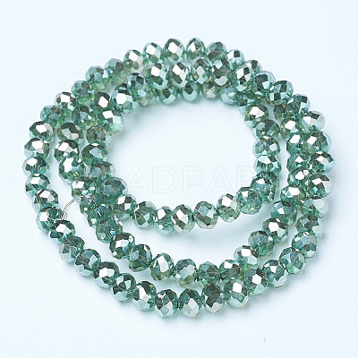 Electroplate Glass Beads Strands EGLA-A034-T2mm-C01-1