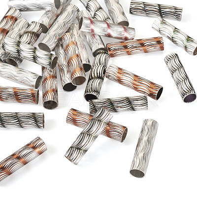 30Pcs 3 Colors Rack Plating Aluminum Beads ALUM-TA0001-04-1