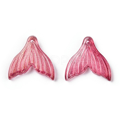 Transparent Spray Painted Glass Pendants GLAA-S190-009A-06-1