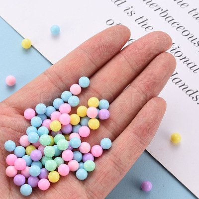 Opaque Acrylic Beads X-PAB702Y-A01-1
