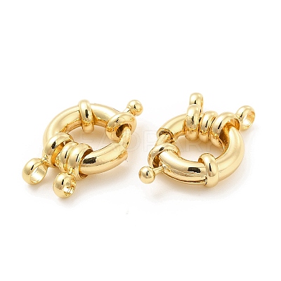 Brass Spring Ring Clasps KK-B062-10G-1