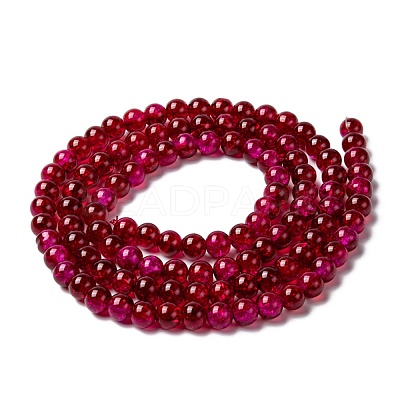 Two Tone Crackle Glass Beads Strands CCG-Q002-8mm-M-1