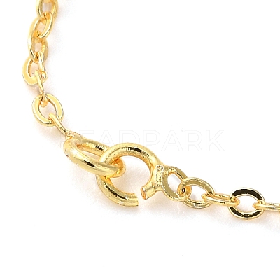 Rack Plating Brass Flat Cable Chain Necklaces NJEW-K256-06G-1