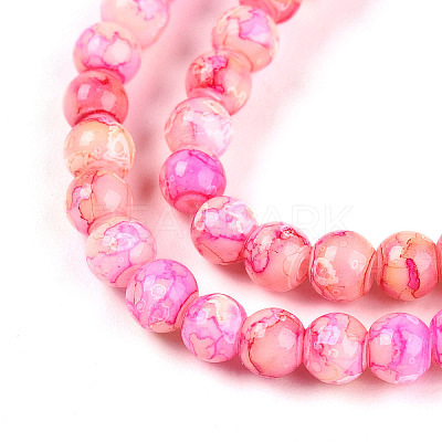Baking Paint Glass Beads Strands DGLA-N003-4mm-A01-1