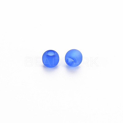 Frosted Transparent Acrylic Beads MACR-S371-11A-1