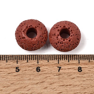 Lava Rock Gemstone European Beads GGDA007-5-1