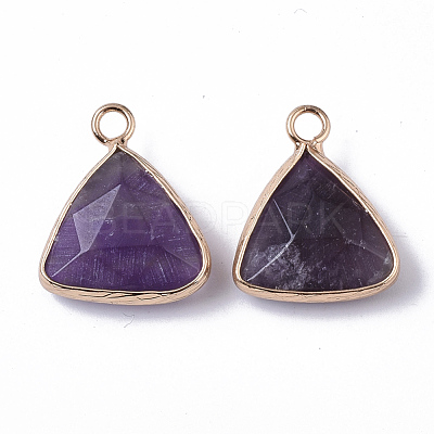 Natural Amethyst Pendants G-S359-029B-1
