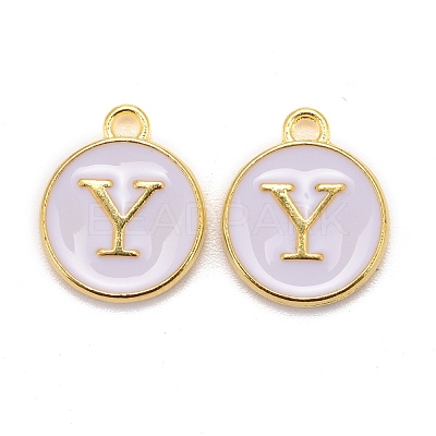 Golden Plated Alloy Charms X-ENAM-S118-01Y-1