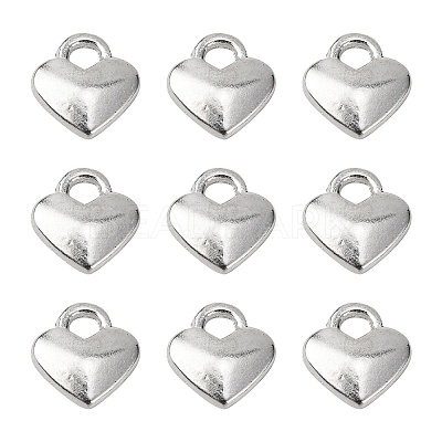 Tibetan Style Alloy Heart Charms TIBEP-LFH260Y-S-FF-1