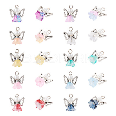 10Pcs Alloy Glass Pendants PALLOY-TAC0150-1