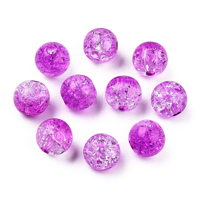 Transparent Crackle Acrylic Beads CACR-N002-05B-1