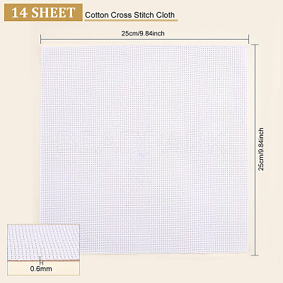 11CT Cotton Cross Stitch Fabric DIY-WH0032-31B-01-1