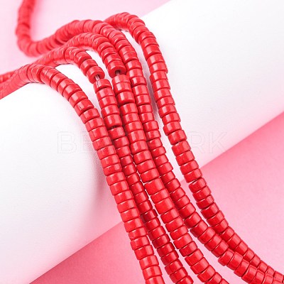 Synthetic Turquoise Beads Strands X-TURQ-G110-4x2mm-01-1