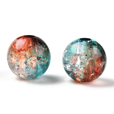 Transparent Crackle Acrylic Beads CACR-N002-14A-1