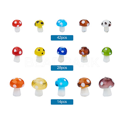 DIY Cute Mushroom Stretch Bracelets Making Kits DIY-TA0003-33-1