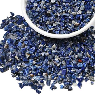 Natural Lapis Lazuli Chip Beads G-L453-05-1