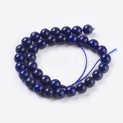 Natural Lapis Lazuli Beads Strands G-G087-6mm-1