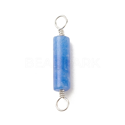 Dyed & Heated Natural Blue Aventurine Connector Charms PALLOY-JF01574-12-1