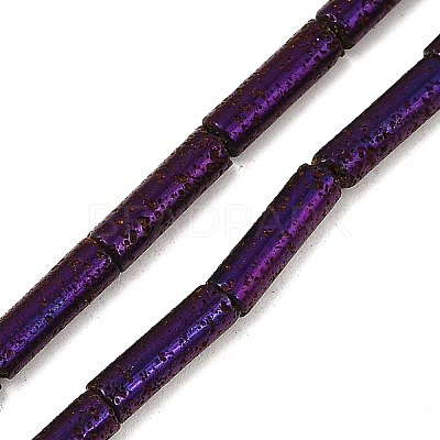 Electroplated Natural Lava Rock Beads Strands G-K388-03B-10-1