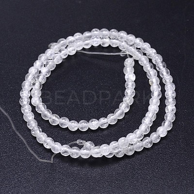 Natural Quartz Crystal Round Beads Strands X-G-J303-01-8mm-1