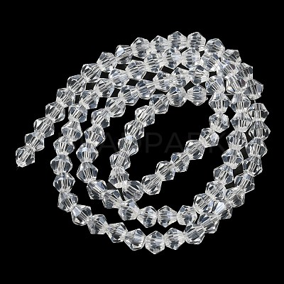 Transparent Electroplate Glass Beads Strands GLAA-F029-3mm-C13-1