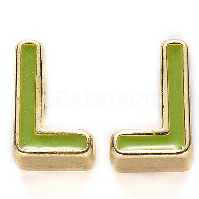 Rack Plating Alloy Enamel Beads LS-X-ENAM-S122-033L-NR-1