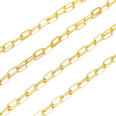 Brass Paperclip Chains X-CHC-S008-001C-G-1