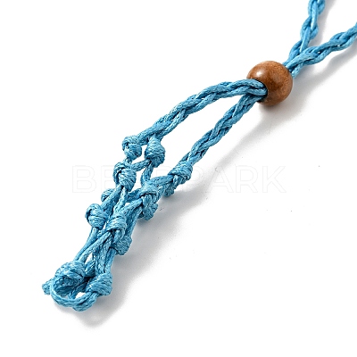 Braided Wax Rope Cord Macrame Pouch Necklace Making NJEW-J007-07-1